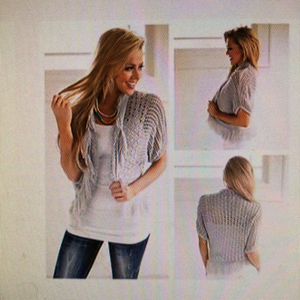 Listicle light grey open cardigan